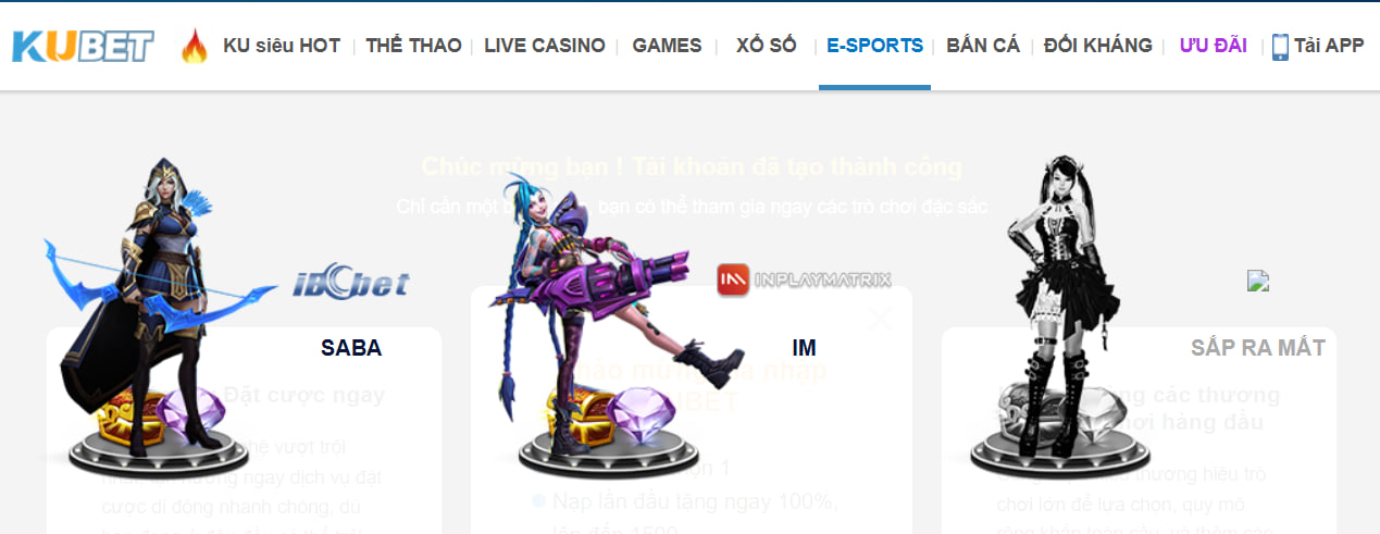 Kubet New - Link Chính Thức KU CASINO T9/2026 - Tân Thủ + 88K 36 Bạn có thể đến với sảnh E-Sports của KUBET